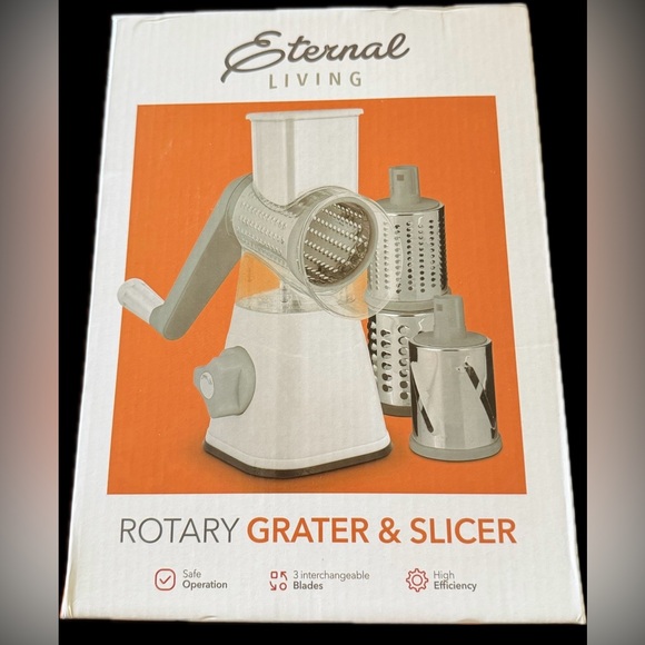 Eternal Living rotary, grater & slicer. 3 interchangeable blades - Picture 8 of 8